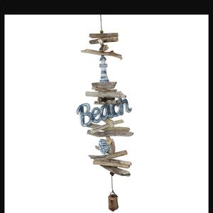 Beach Bamboo Windchime w/Driftwood (NWT)
